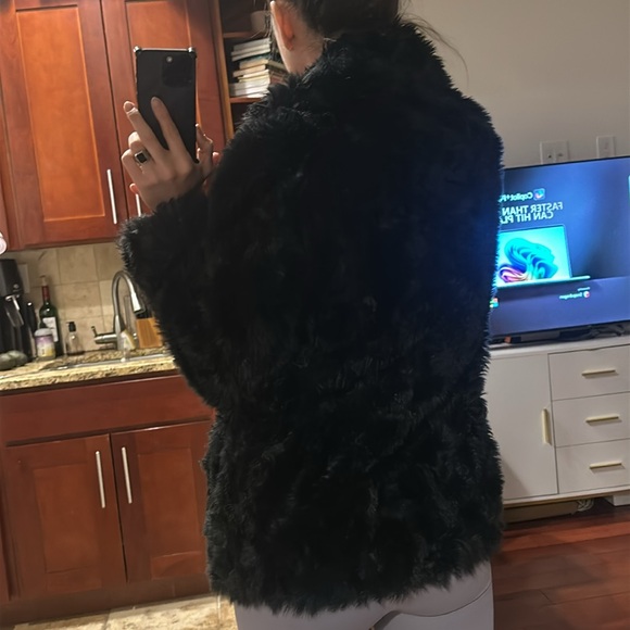 The kooples faux fur jacket black size Small - Picture 5 of 7